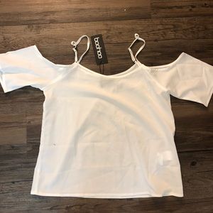 White off the shoulder shirt